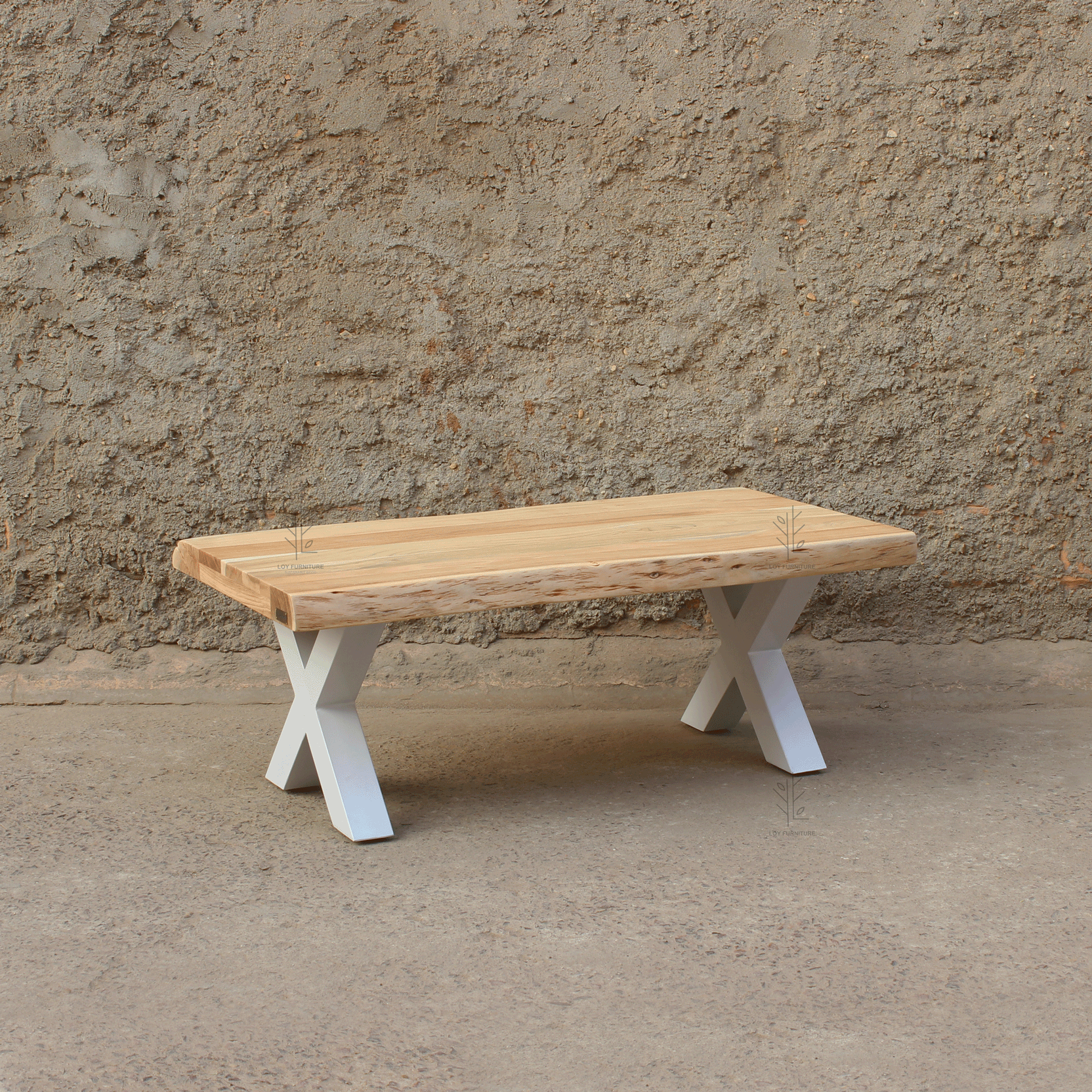 Mesa de Centro en Acacia y Metal Ibiza