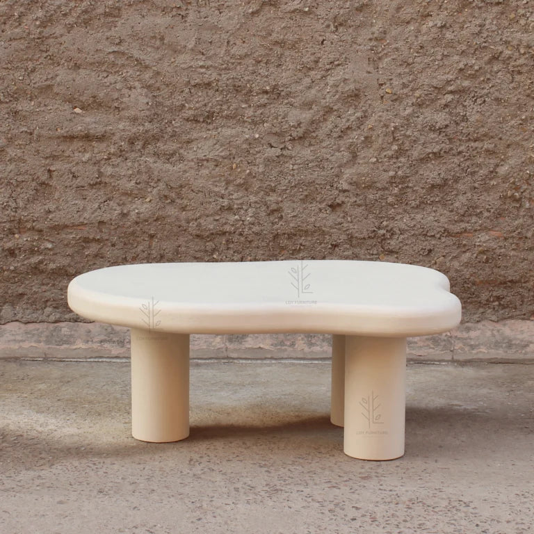 Mesa de Centro 3 Patas de Efecto Cemento Ibiza