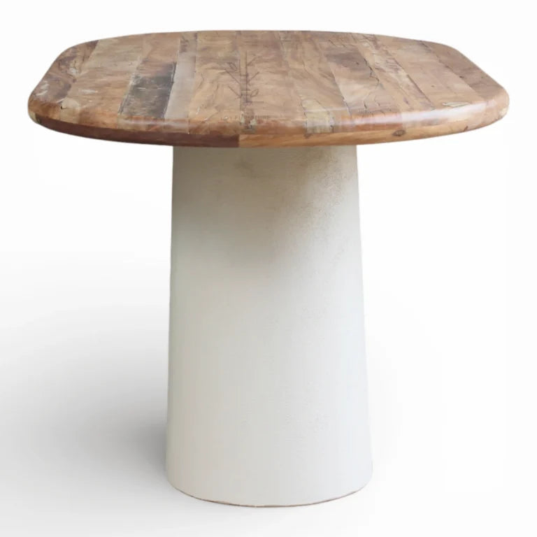 Mesa de Comedor Ovalada 160cm de Madera Reciclada Ibiza